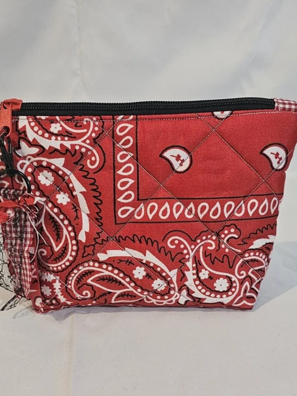 Bandana Makeup Bag Handmade Quilted